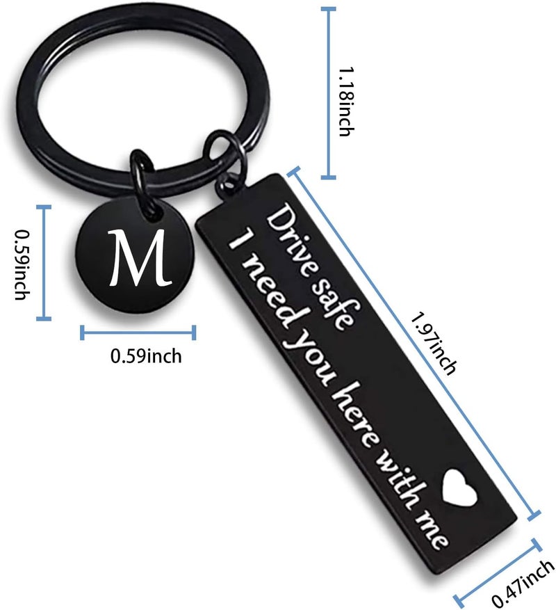 VICKHU drive safe keychain for boyfriend,26-letter keychain,gifts for boyfriend on birthday christmas valentines day - Image 4